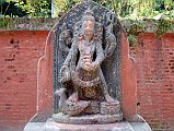 37 Kathmandu Gokarna Mahadev Temple Statue Of Bearded Brahma With Only Three Heads 